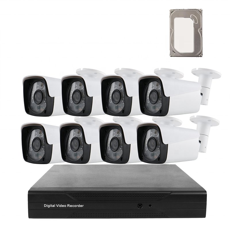 CCTV Security analog camera 8ch AHD wired digital system completed 5MP HD camara kit with XVR app factory price