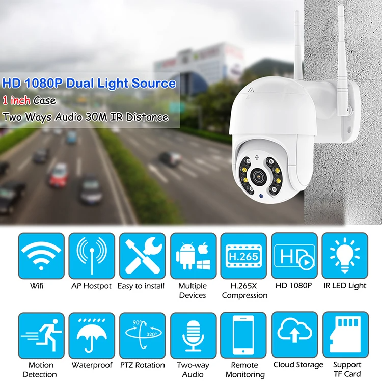 OEM 5MP Wireless WiFi Smart CCTV Home Video Network Surveillance IP PTZ Camera iCSee Home 360 Outdoor WiFi Security Camera
