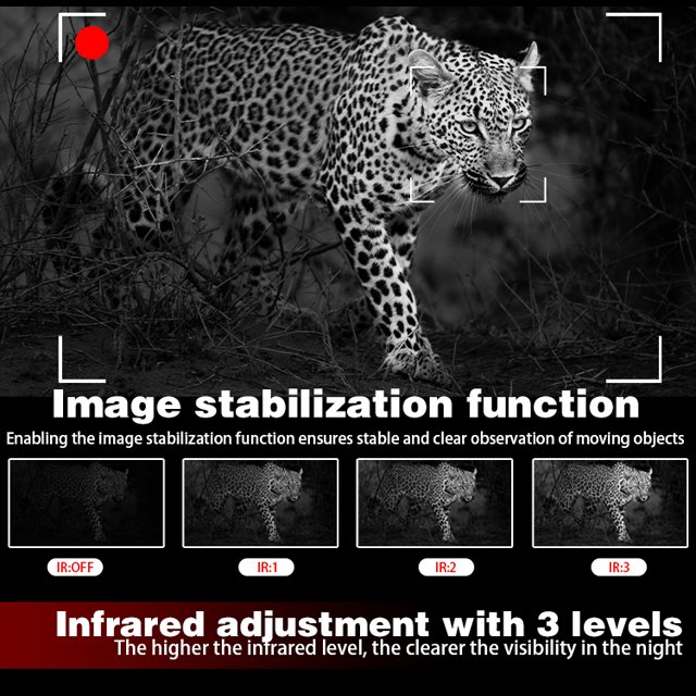 4K Night Vision Digital Instrument 8x Infrared Night Vision Monocular Camera for Hunting Night Time Hunting Tool