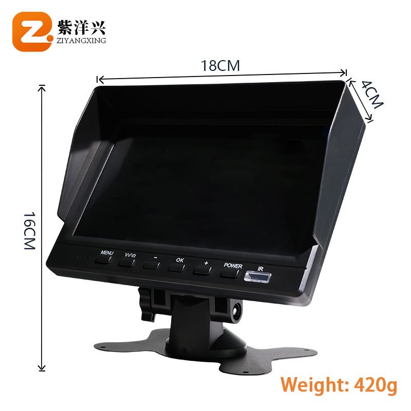 ZYX OEM Vehicle Monitor System 1080P AHD Camera 7 inch Touch Screen DVR for Car/Truck/Bus Surveillance Parking Recorder