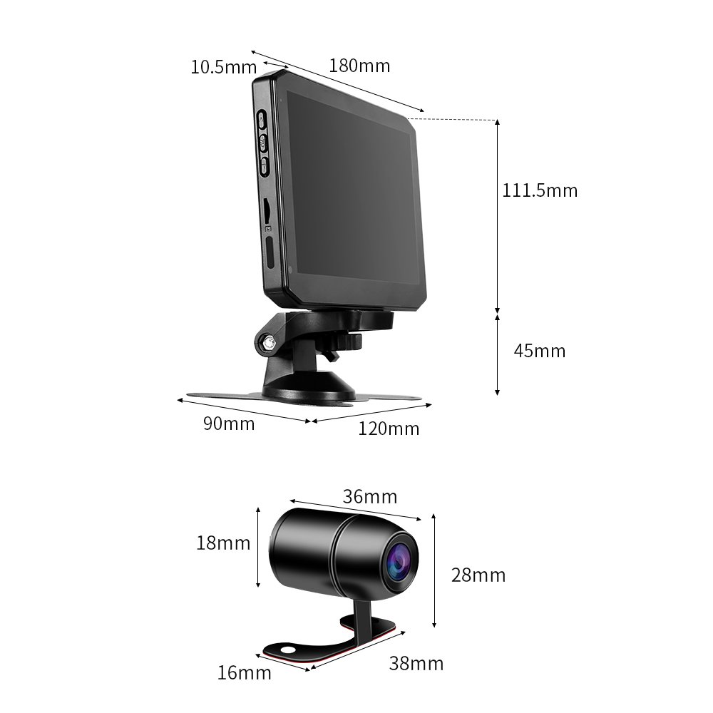 SYS 4CH 720P H.264 AHD waterproof bullet backup camera 7'' screen split low light DVR system for Lorry Trailer Van Surveillance
