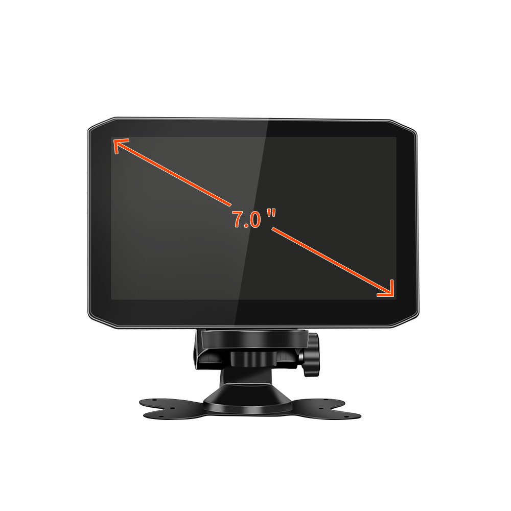 SYS 4CH 720P H.264 AHD waterproof bullet backup camera 7'' screen split low light DVR system for Lorry Trailer Van Surveillance