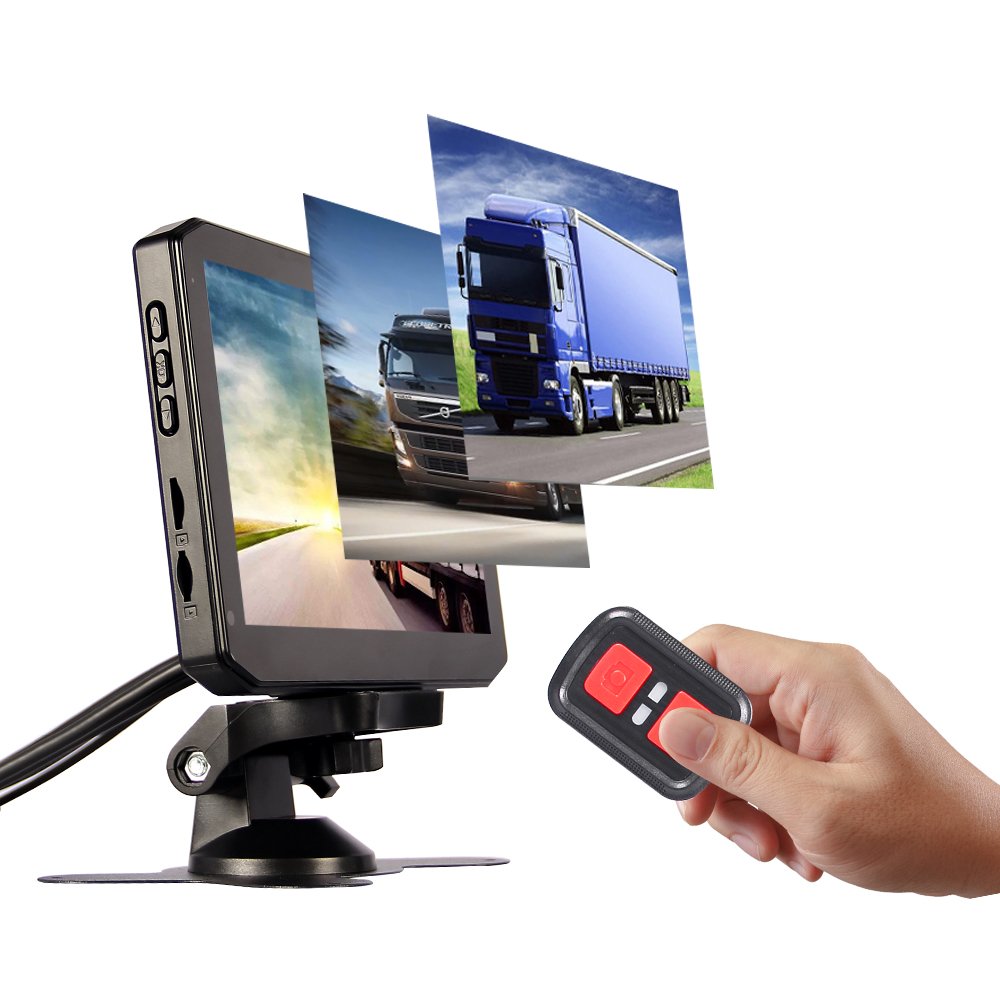 SYS 4CH 720P H.264 AHD waterproof bullet backup camera 7'' screen split low light DVR system for Lorry Trailer Van Surveillance