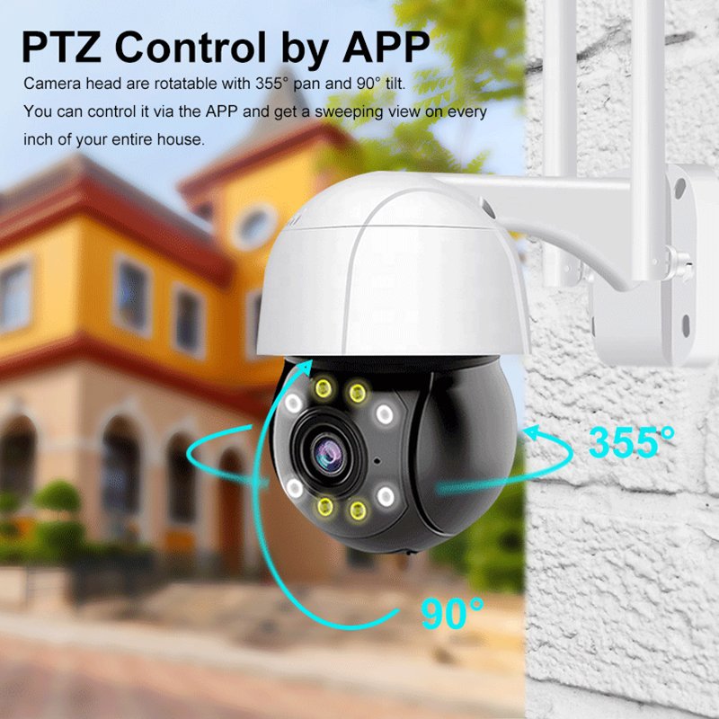 4K 8MP Security Camera System Outdoor Long Range CCTV Security Colorful Night Vision H.265 P2P View ICSEE WIFI VR Camera 360 4K