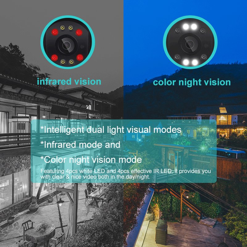 4K 8MP Security Camera System Outdoor Long Range CCTV Security Colorful Night Vision H.265 P2P View ICSEE WIFI VR Camera 360 4K