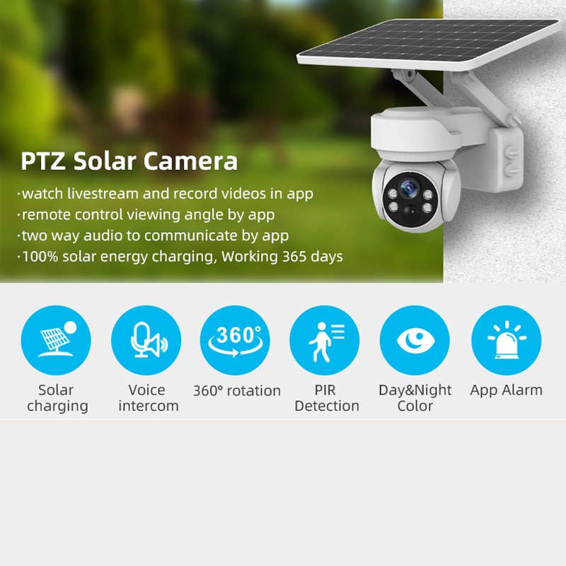 Solar Power Camera Wireless Wifi Cctv Solar Surveillance Camera 360 degree waterproof roof mount camera Two Way Audio Farm
