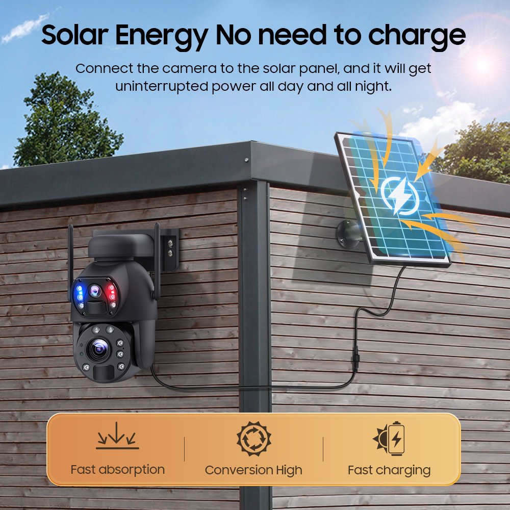 UBOX 20X ZOOM solar camera 4g sim card network camera full HD 6mp color night vision outdoor security surveillance home camera