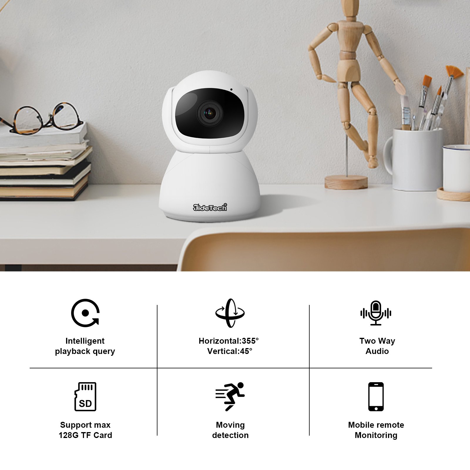 JideTech 1080P Bluetooth Mini camera Night Vision Mini Wifi Cameras Motion Detection Security Camera Wireless