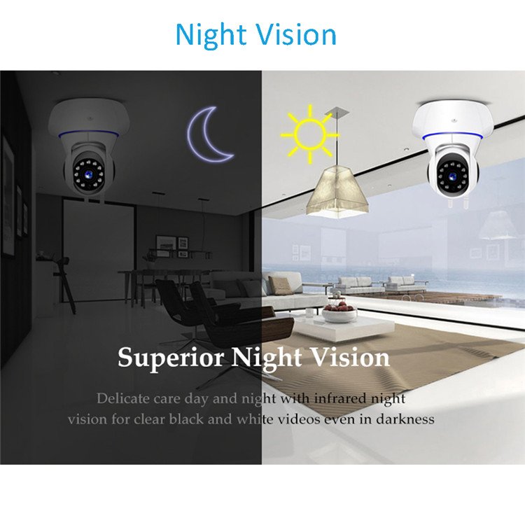 Wholesale Smart WiFi Camera Home Security Surveillance System IPC P2P Pan Tilt SD Card Network Yoosee IP Camera