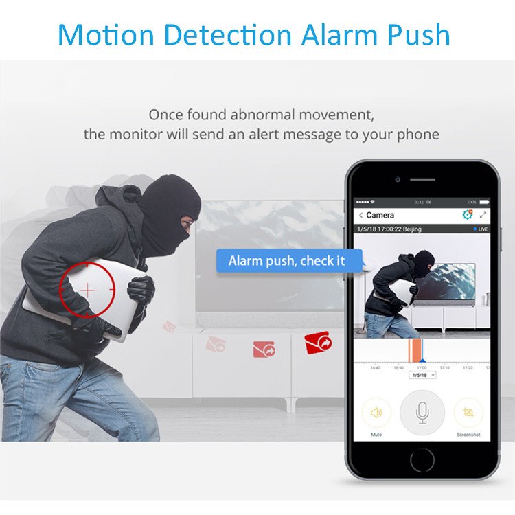 Wholesale Smart WiFi Camera Home Security Surveillance System IPC P2P Pan Tilt SD Card Network Yoosee IP Camera