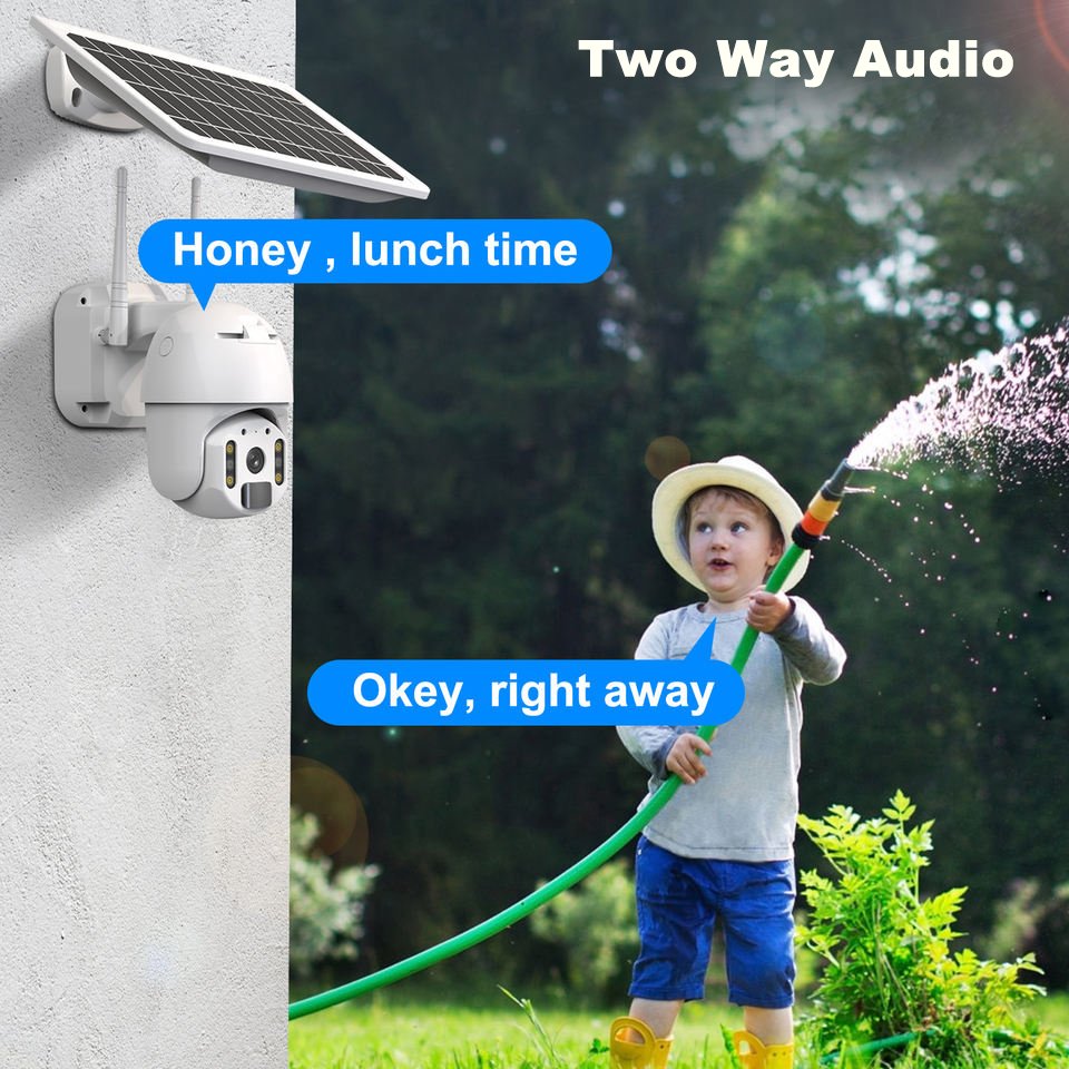 Amazon Hot Sale PTZ Wireless Outdoor Floodlight Camera Solar CCTV 4G Wifi Network Security Surveillance System Camera
