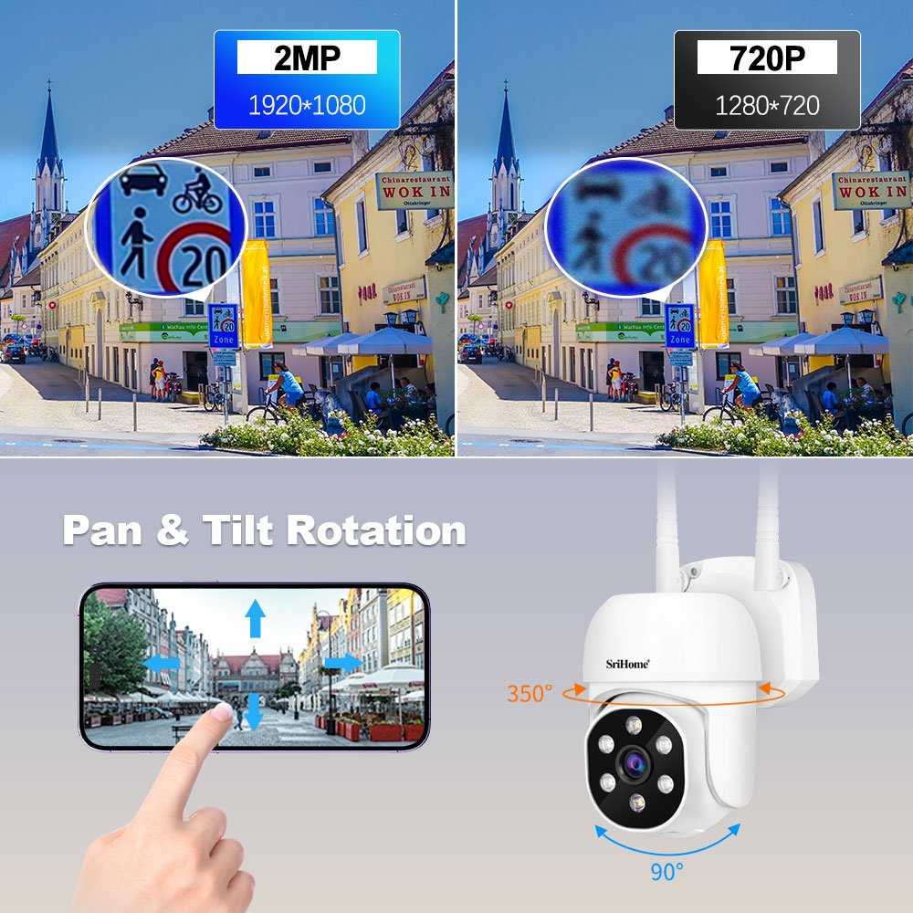 Srihome NVS009 Touch Screen NVR Kit 10.1 Inch LCD Screen Wireless Security Cctv Surveillance System 1080P 4Channel Wifi NVR