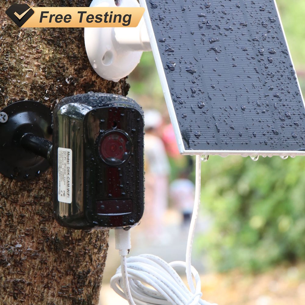 Tecdeft Cameras system security night vision battery powered memory card 2K Motion detect 1080P HD wide angle cctv solar camera