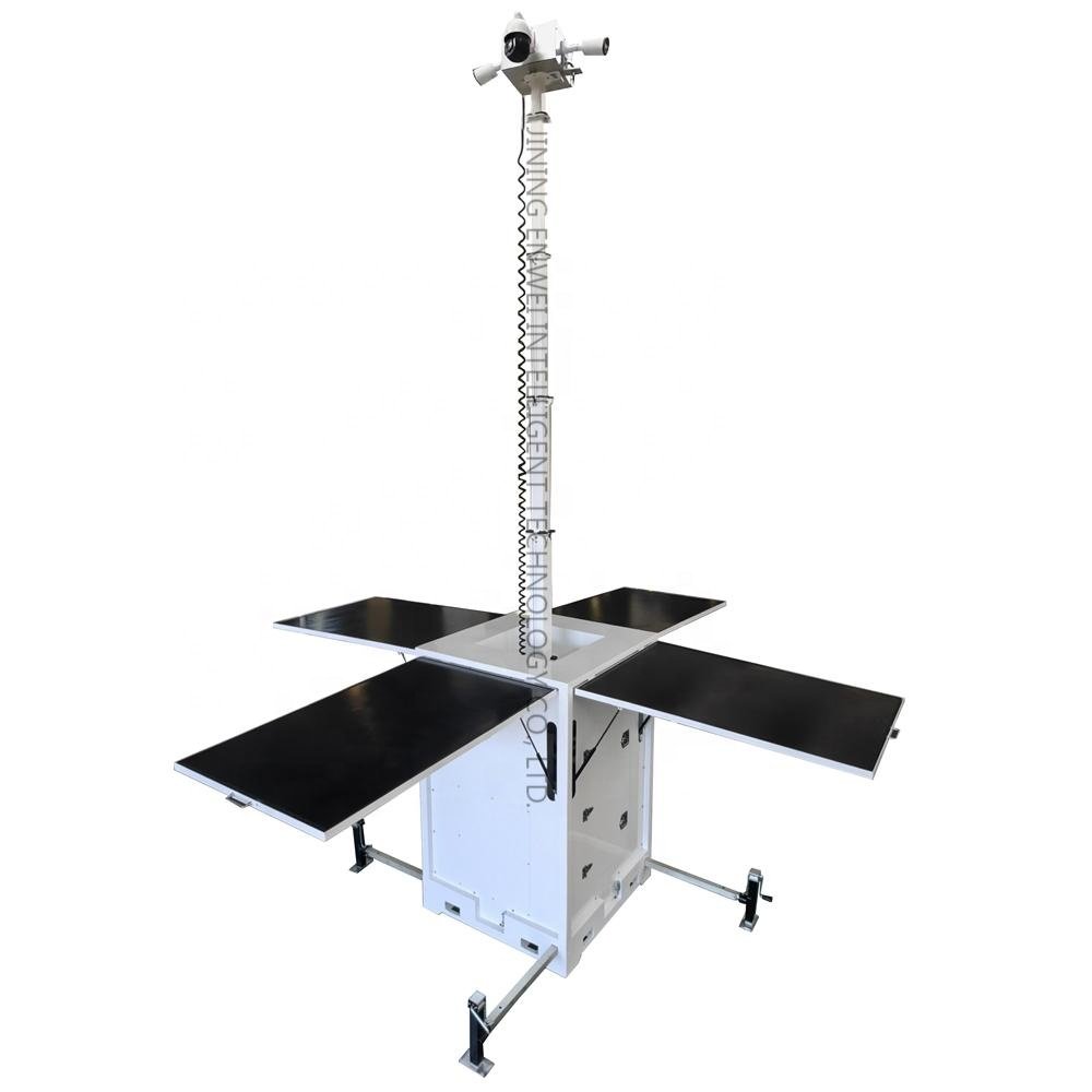 Mast solar cctv trailer solar surveillance unit with 4*435W solar panels 8*150Ah