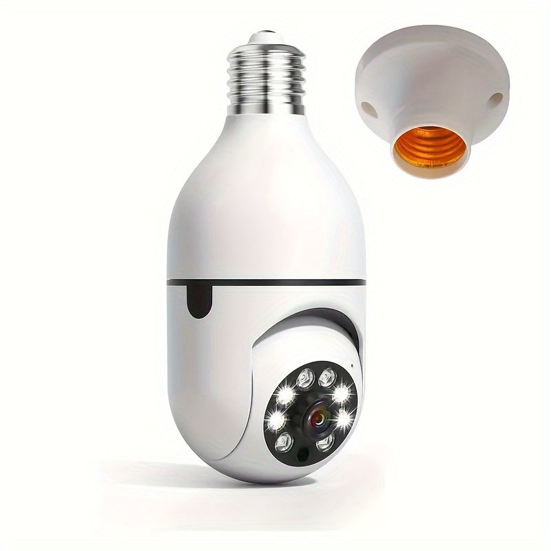 Smart home security system Wireless lights 360 degree night vision surveillance Remote view cctv security WIFI Light Bulb Camera