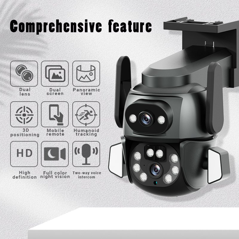 Ultra HD 4K AI Dome Camera Night Vision Enterprise-Level Outdoor Surveillance System Industrial Complexes All-Weather PTZ
