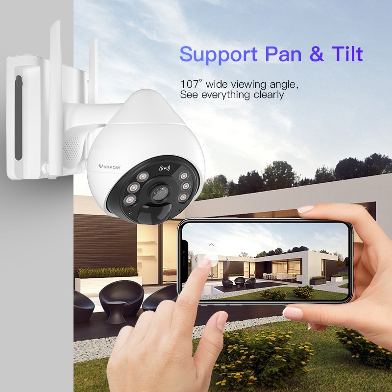 Vstarcam HD Wifi Wireless Network Smart Solar Camera Color Night Vision Motion Detection 3MP Video Home Security Cctv Camera