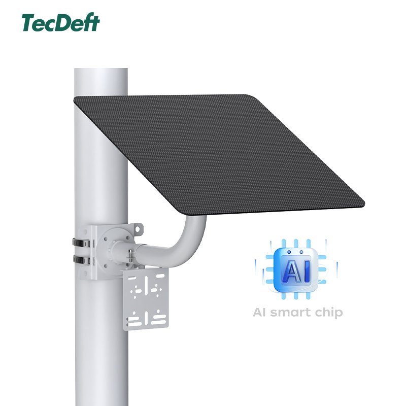 TecDeft Small all-in-one solar powered Wireless solar surveillance Solar Panel Kits 20W 30Ah Outdoor WIFI secured system