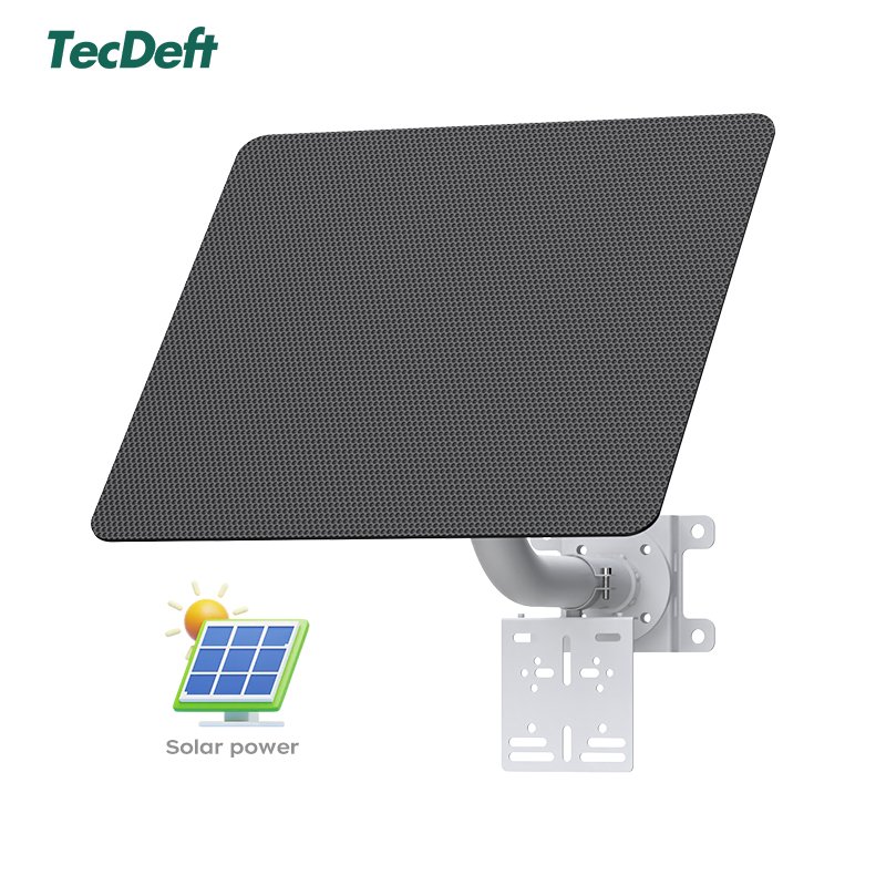 TecDeft Small all-in-one solar powered Wireless solar surveillance Solar Panel Kits 20W 30Ah Outdoor WIFI secured system