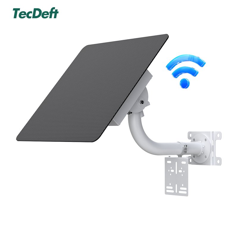 TecDeft Small all-in-one solar powered Wireless solar surveillance Solar Panel Kits 20W 30Ah Outdoor WIFI secured system
