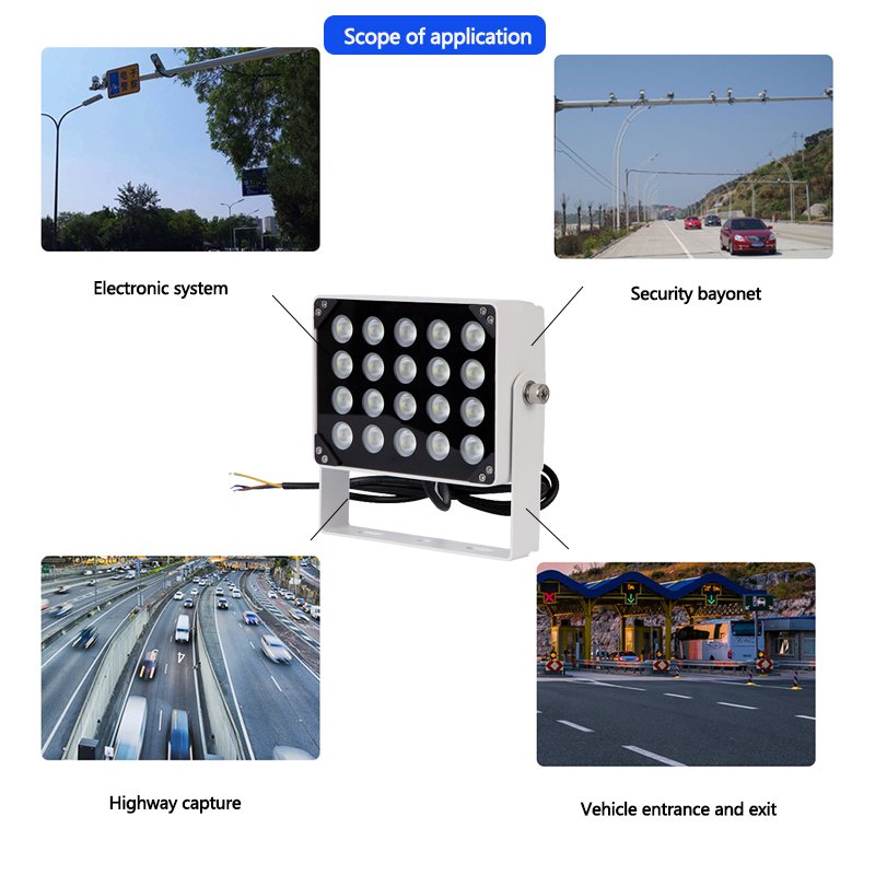20 LED IR with Wide Angle Light Night Vision CCTV Security Camera for Road Aluminum Body IP66 Rating