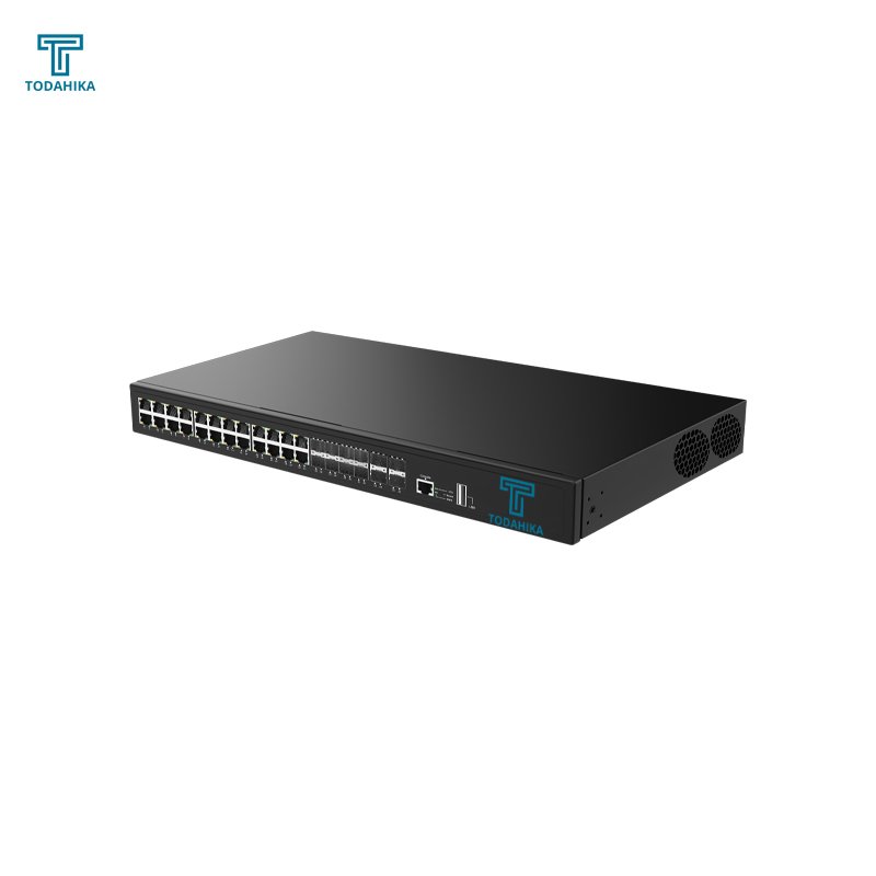 16 x Gigabit PoE ports 4 x 10G SFP+ and 8 x Gigabit Combo ports 50/60Hz Layer3 Managed Rack-mount Ethernet POE Switch