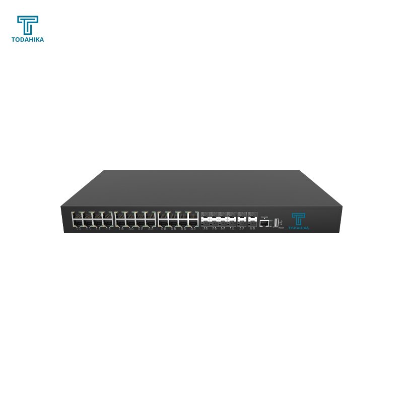 16 x Gigabit PoE ports 4 x 10G SFP+ and 8 x Gigabit Combo ports 50/60Hz Layer3 Managed Rack-mount Ethernet POE Switch