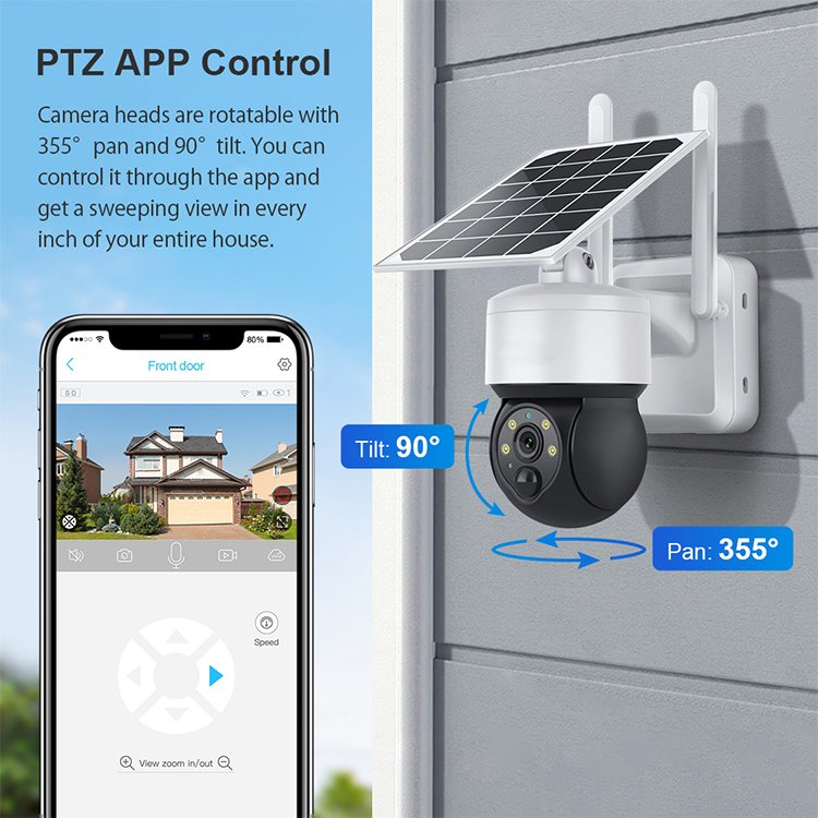 Ubox Hot Sale PTZ Wireless 4G Solar Camera Outdoor CCTV 4G Wifi Network Security Surveillance System Camera Full Color Night