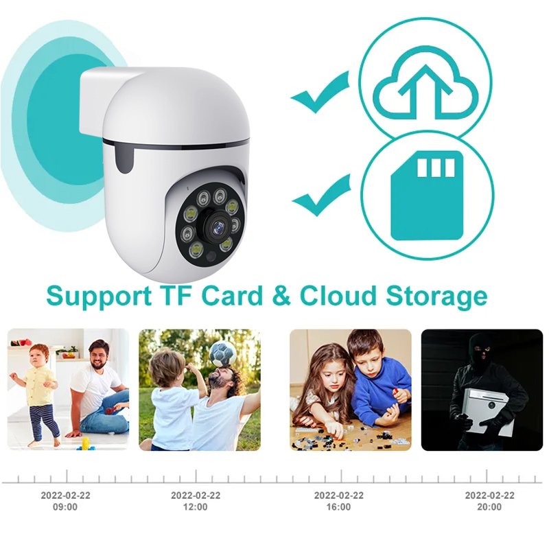 AC100-240V 2.4GHZ WiFi Indoor Security Cameras 3MP O-KAM Pro HD WiFi Cameras 360 Degree Wide Angle Endoscope Camera