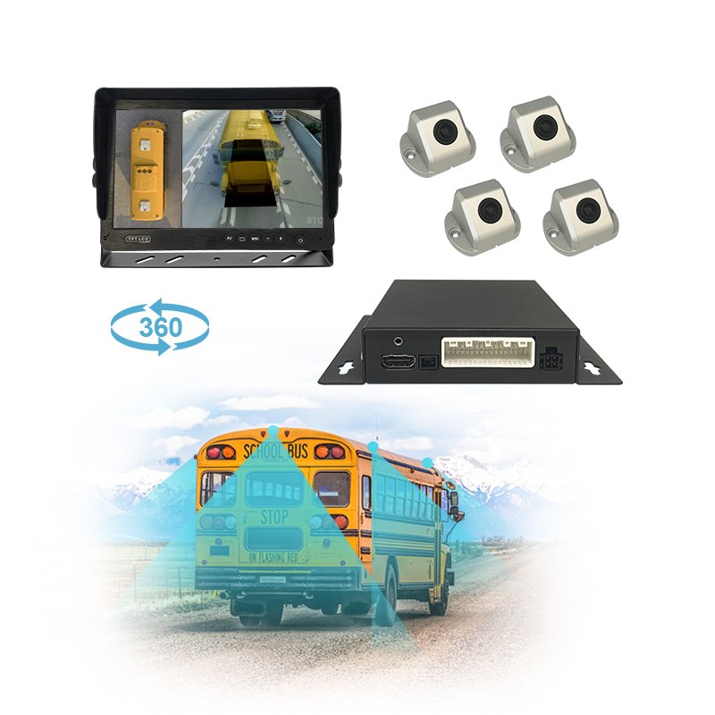 360 car camera 3D night vision Bird View system security camera with 4 wide Angle waterproof camera