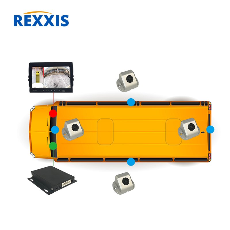 360 car camera 3D night vision Bird View system security camera with 4 wide Angle waterproof camera