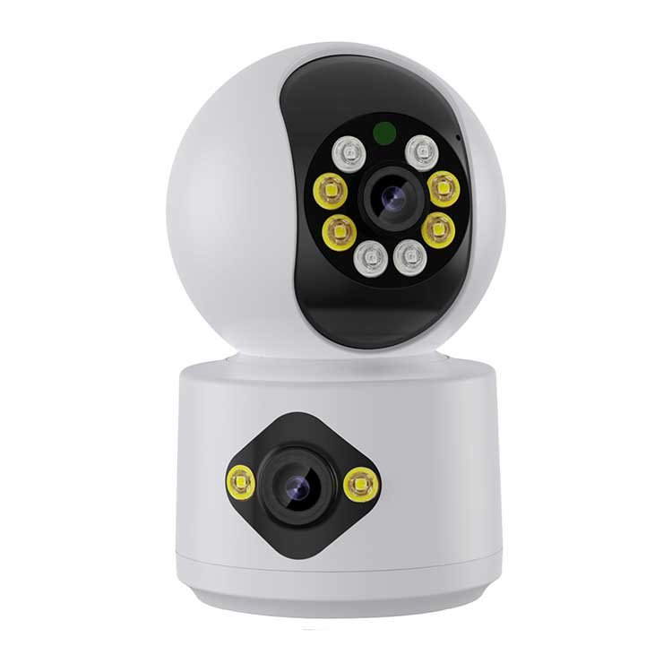 Haishamao ICsee 4mp dual lens two-way audio Night Vision Indoor bullet and Dmoe P2P Wireless Wifi PTZ Camera Baby