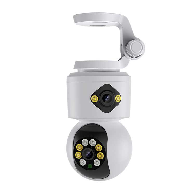 Haishamao ICsee 4mp dual lens two-way audio Night Vision Indoor bullet and Dmoe P2P Wireless Wifi PTZ Camera Baby