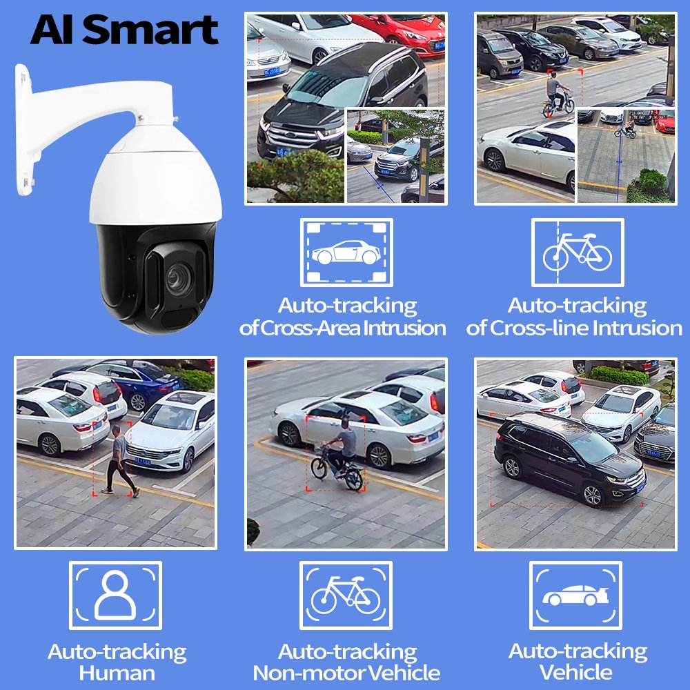 2024 Uniview SKD Full Metal Camera with Wall Mount Highway PTZ Camera 33X Zoom Starlight CCTV Al Speed Dome Network Camera