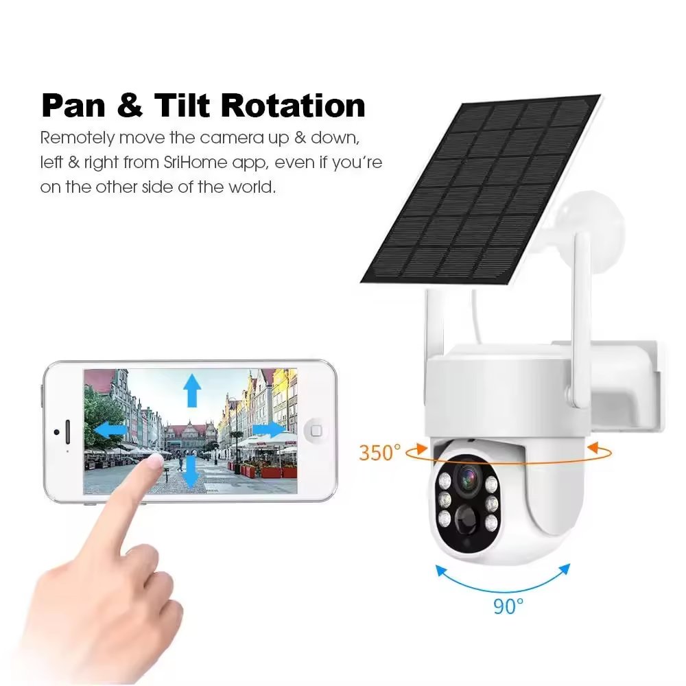 iCSee Outdoor Motion Detection PIR Infrared/Color Night Vision Two Way Speak Low Power Solar Battery Wifi PTZ Security Camera
