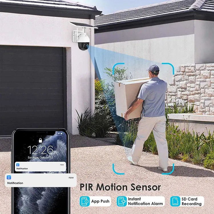 New arrival 2023 solar cctv camera 4g sim card ptz solar camera solar street light with cctv camera 4g