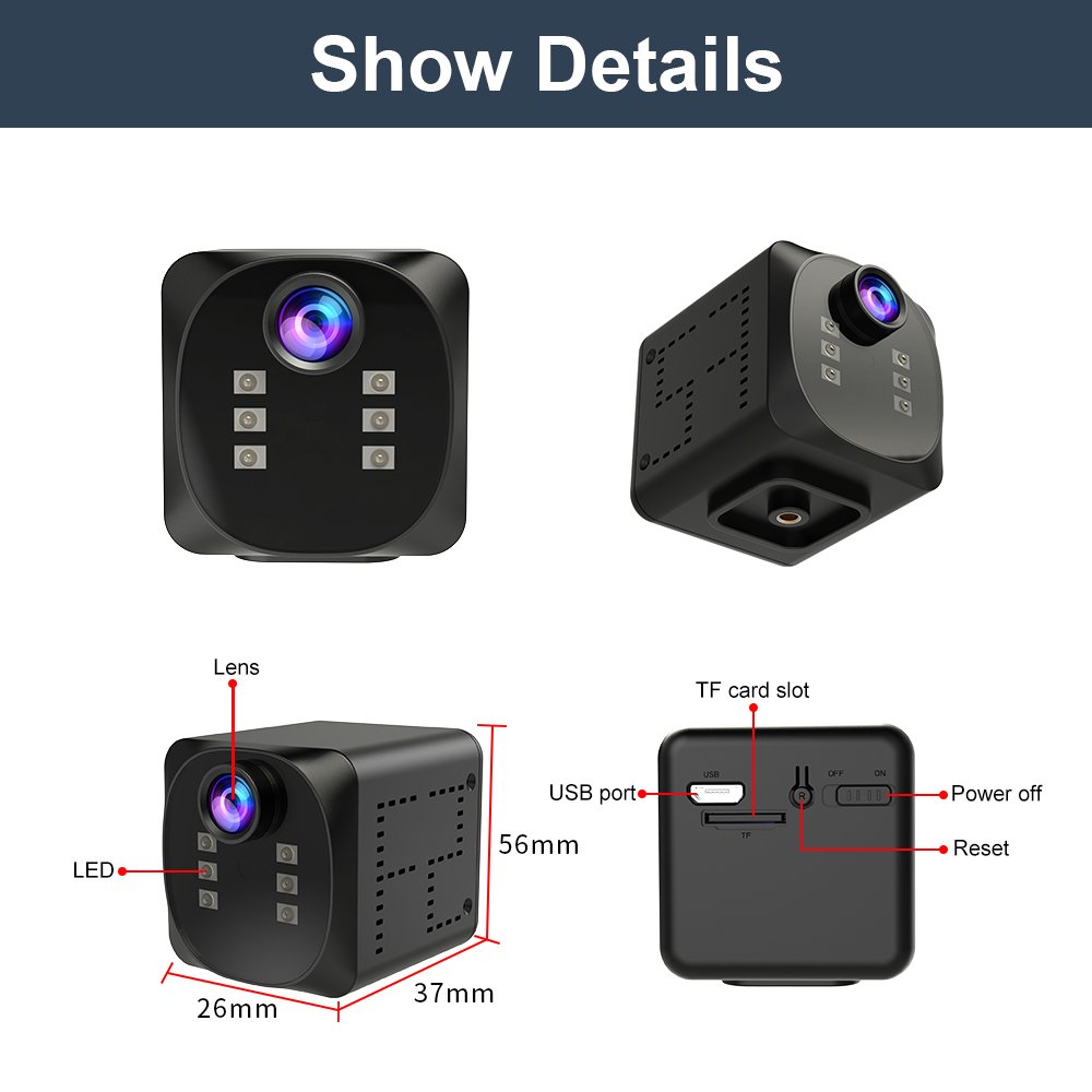 WD19 HD 1080P Mini wireless Mobilephone Control Video Recorder Digital Camera For Home Surveillance