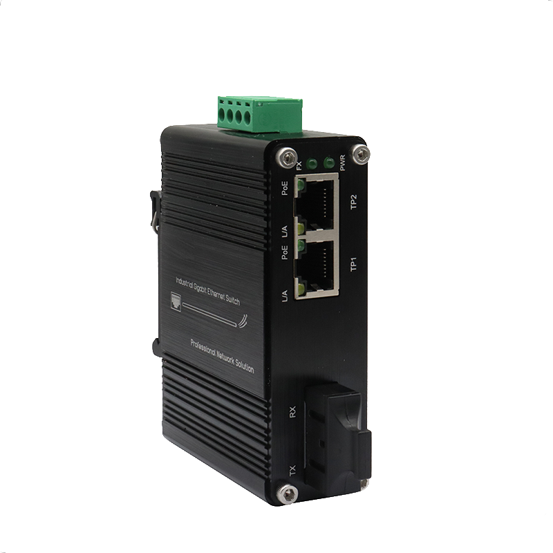 Mini Industrial 2 port 10/100Mbps Media Converter SC for CCTV surveillance System