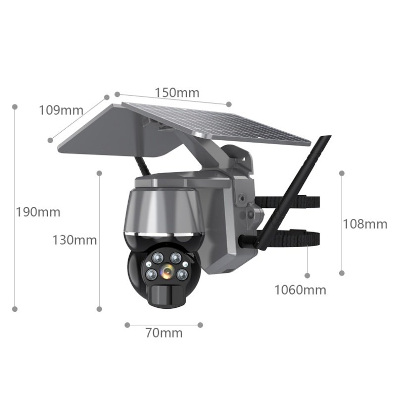 1080p 3MP CamKnite Solar PIR Wireless 360 Web Ptz Indoor/Outdoor 4G Solar IP Wifi Security Camera System CCTV Network Camera