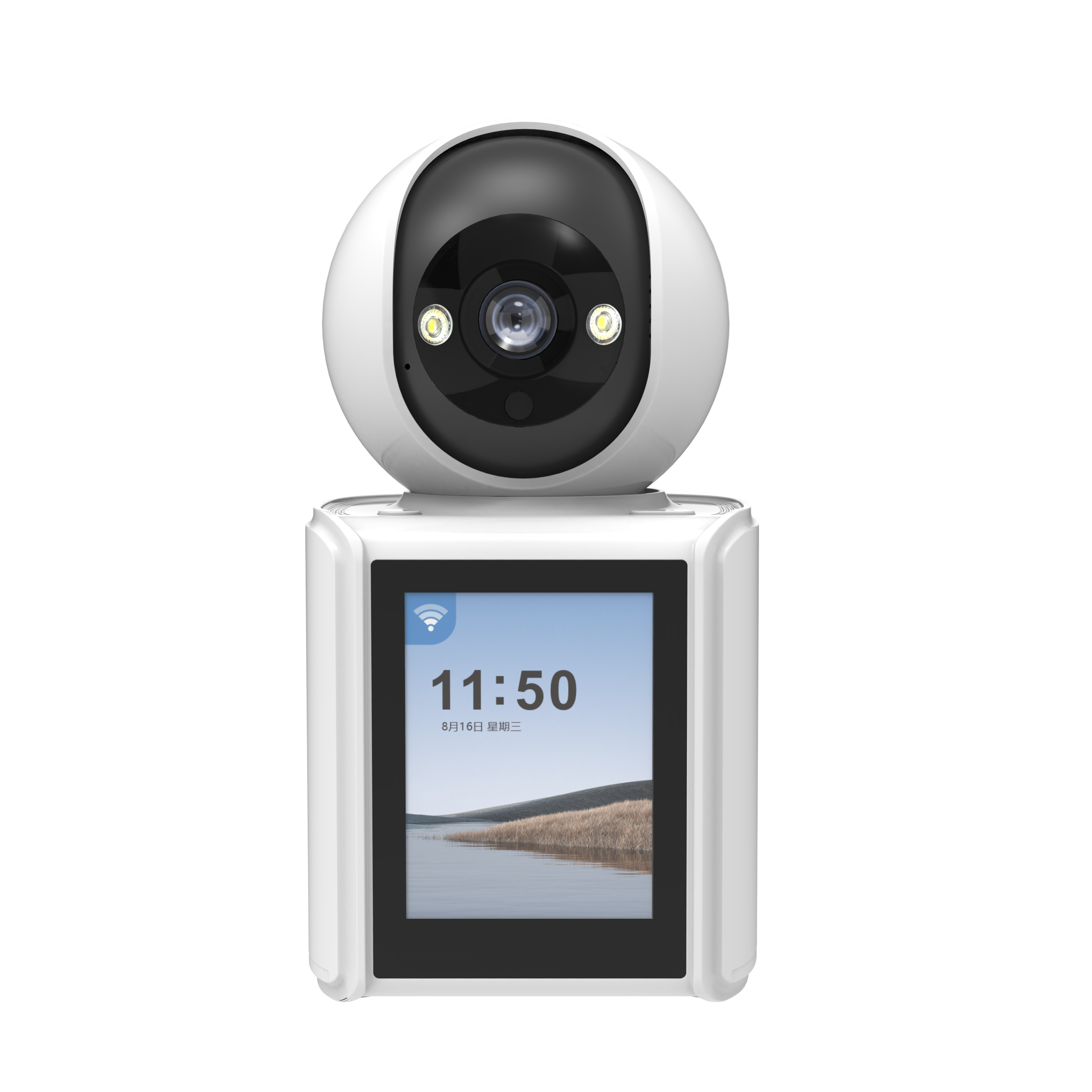 WESECUU Wifi Ip 2K Full HD 2.8 inch 360 Screen Night Vision Surveillance Baby Monitor Smart Cameras For Home Security