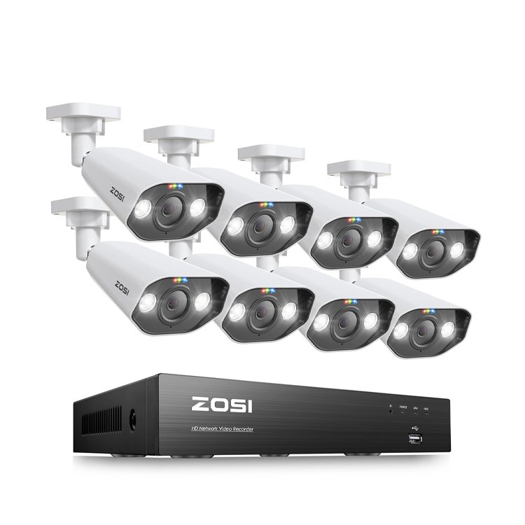 IP Network cameras Outdoor Surveillance System full-color h.265 cctv security 8Channel 5MP NVR ipcamera Poe Camera Kits