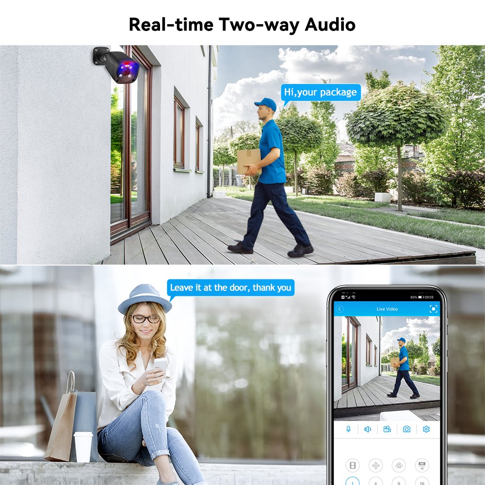 Techage Ultra HD 4K Security Camera AI Home Camera CCTV Surveillance System 8Channel 8MP Poe Nvr Kit