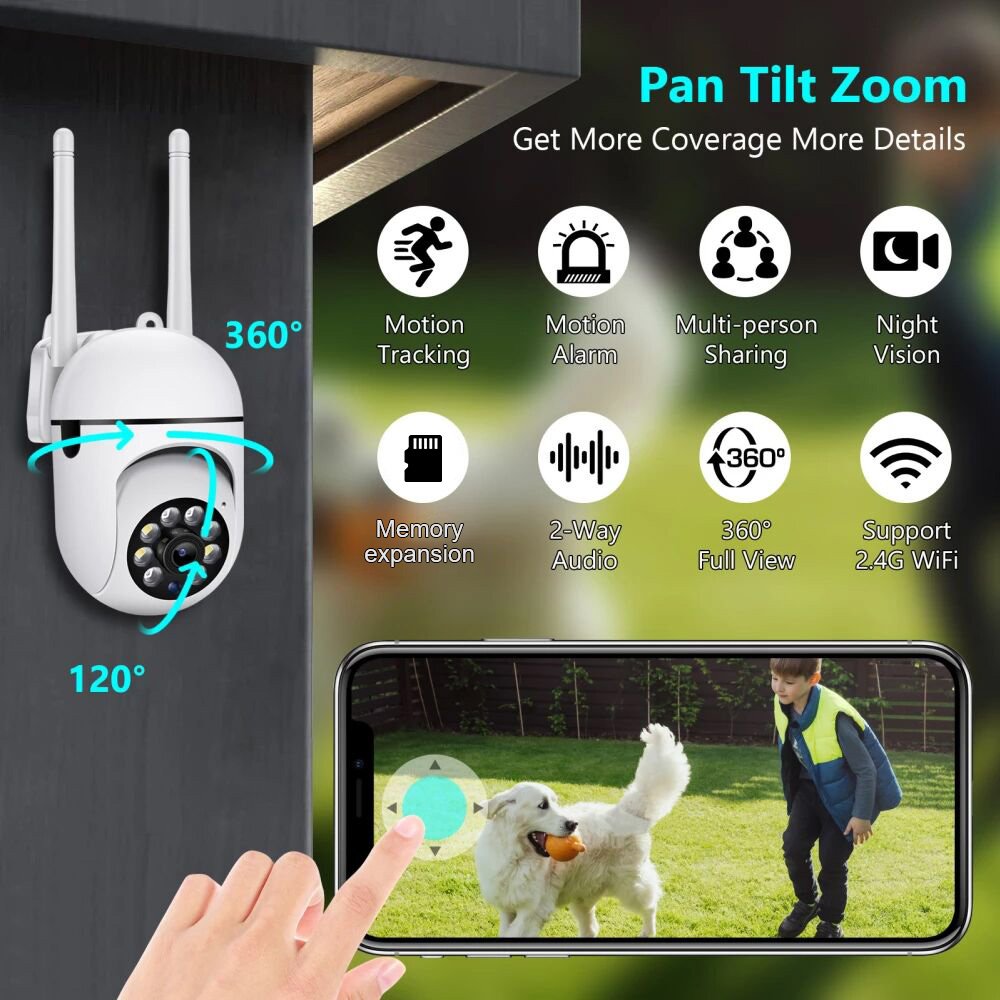 Full HD 1080P 3M WiFi IP Security Camera Video Two-way Audio Night Vision Remote Monitoring Surveillance Cam