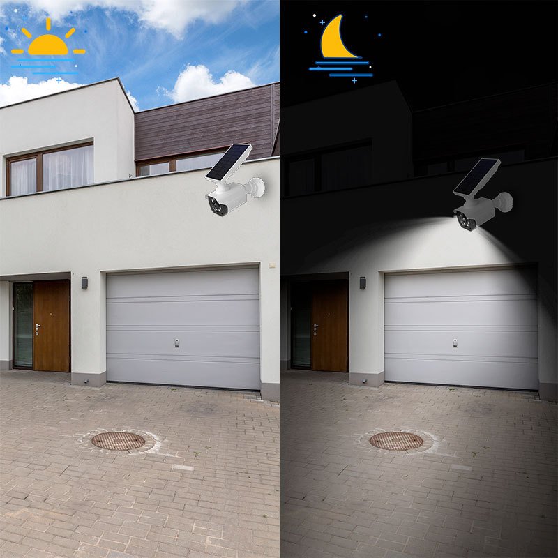 OEM Solar Fake Security Camera Dummy Simulated CCTV Surveillance System with LED PIR Motion Sensor Fake Dummy CCTV Cameras