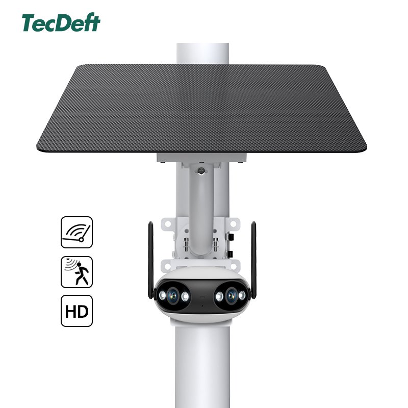 TecDeft Off-grid Mini 5V Solar Panel With Battery 30W 60AH Solar Panels For Security Outdoor Battery solare batterie