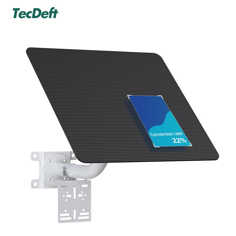 TecDeft Off-grid Mini 5V Solar Panel With Battery 30W 60AH Solar Panels For Security Outdoor Battery solare batterie