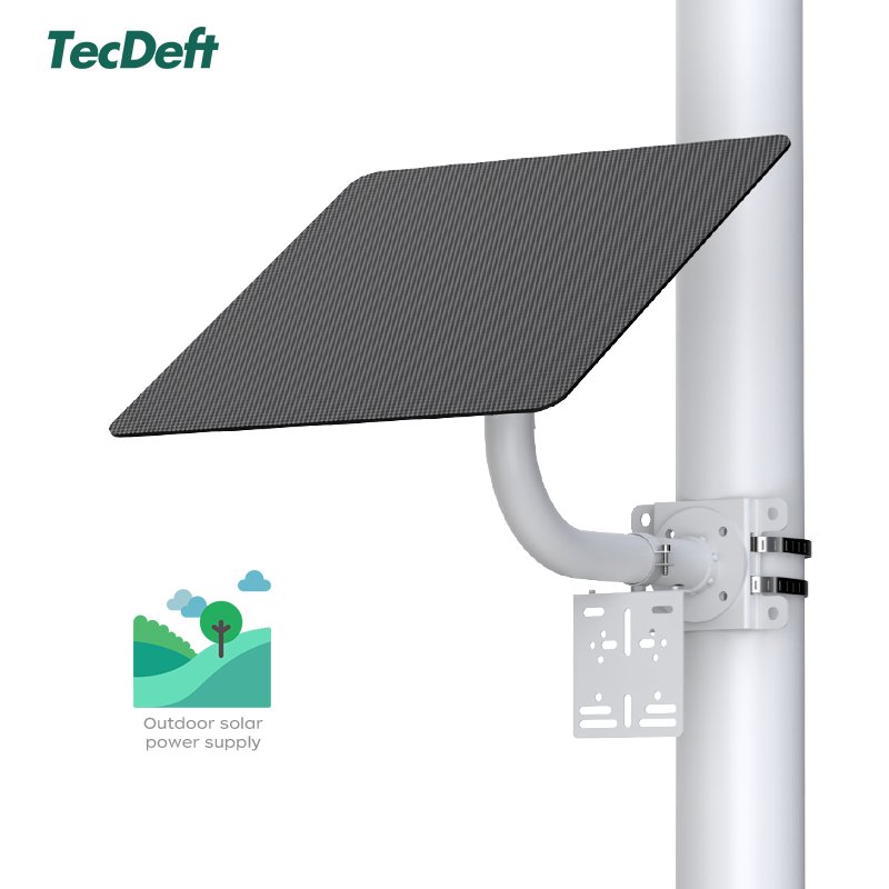 TecDeft Off-grid Mini 5V Solar Panel With Battery 30W 60AH Solar Panels For Security Outdoor Battery solare batterie