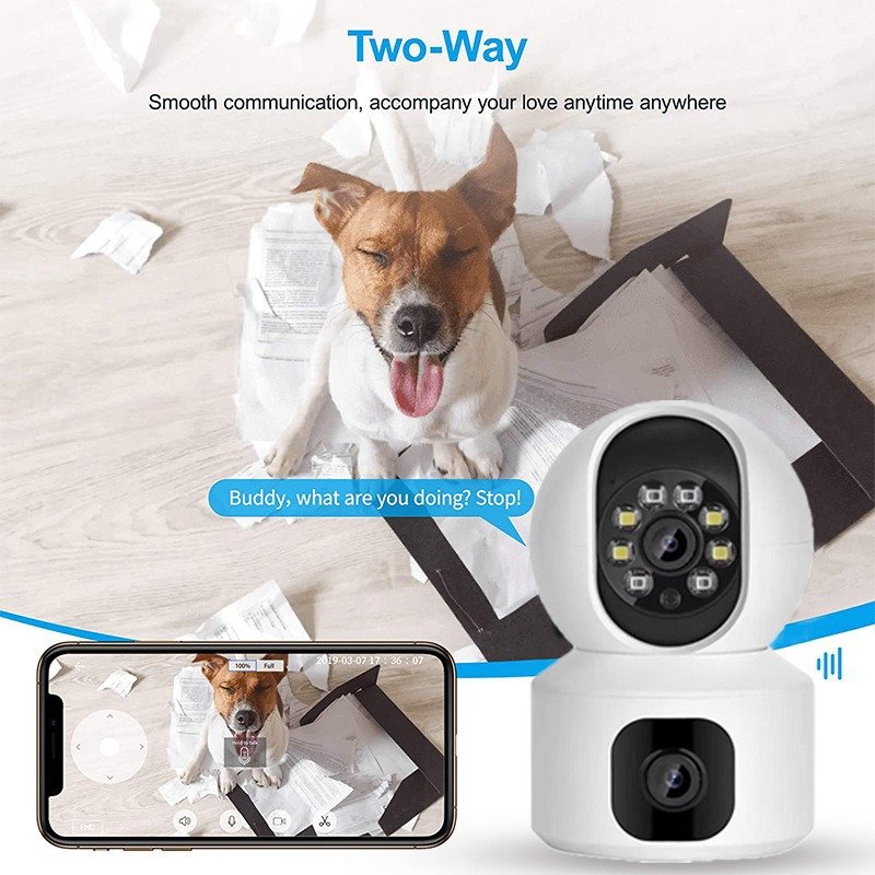 Binocular shaking machine wholesale indoor monitoring home remote mobile phone night vision HD wireless surveillance camera