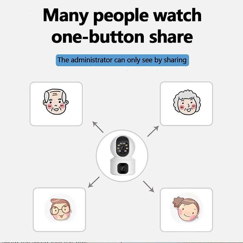 Binocular shaking machine wholesale indoor monitoring home remote mobile phone night vision HD wireless surveillance camera
