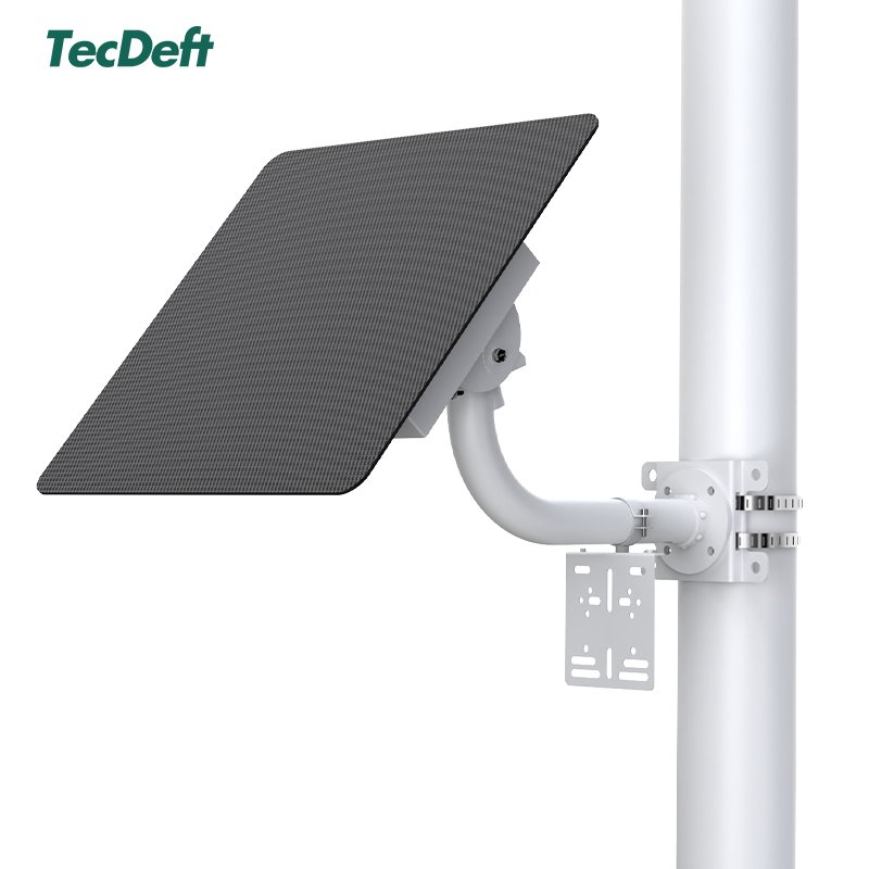 TecDeft Solar Charger Lithium Battery Included 20W 30W 40W Outdoor 4G WiFi Surveillance Security Camera ezviz camera wifi
